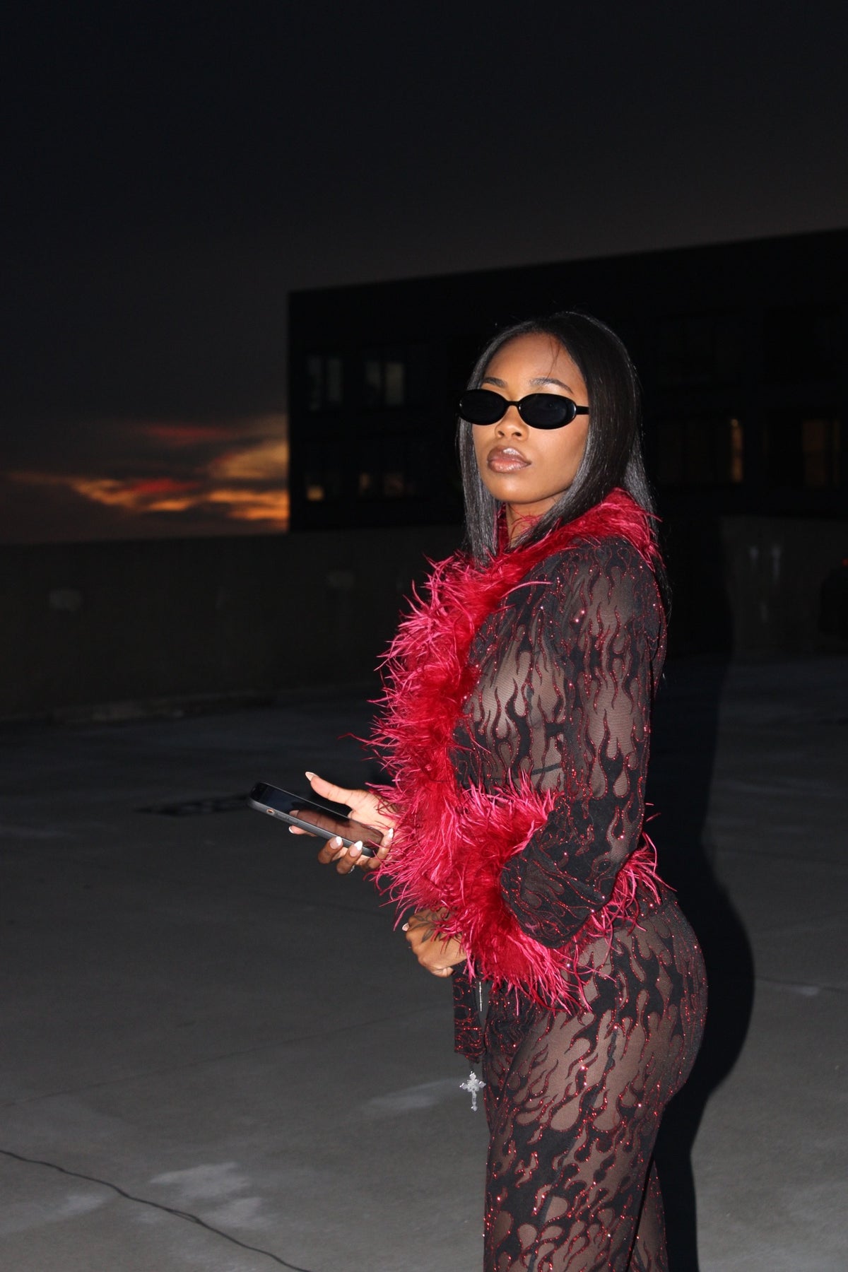 Flames Glam Top